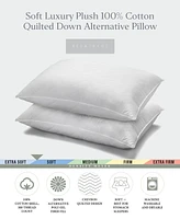 Ella Jayne Cotton Quilted Medium Density 2-Pack Pillow