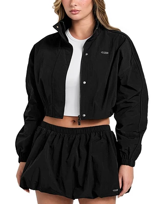 Guess Women's Nina Zip-Front Crop Jacket