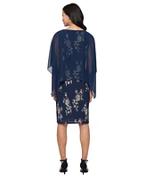 Sl Fashions Petite Round-Neck Sheath Dress