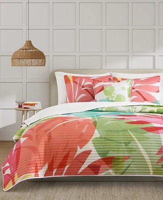 J by J Queen Bold Tiki 3-Pc. Quilt Set, King/California King