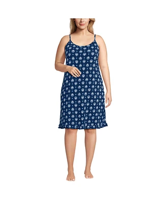 Lands' End Plus Cooling Knee Length Slip Nightgown
