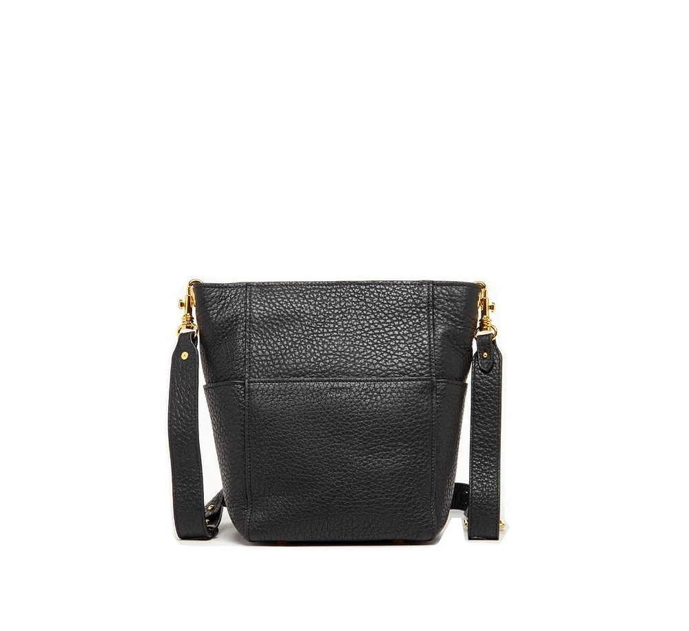 Susu Italian Leather Crossbody Bag Medium Size Shoulder Bag Black Purse Women's Handbag