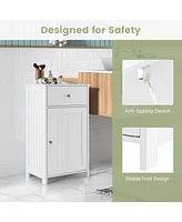 Bathroom Cabinet with Drawer Single Door with Adjustable Shelf
