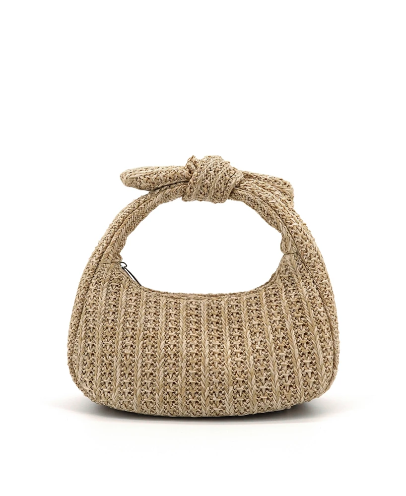 Like Dreams Aimee Small Straw Top Handle Bag