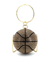 Like Dreams Dribble Small Rhinestone Basketball Clutch Bag