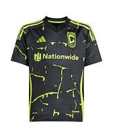 Adidas Big Boys and Girls Diego Rossi Black Columbus Crew 2025 The Goosebumps Kit Replica Player Jersey