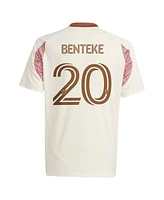 Adidas Big Boys and Girls Christian Benteke Natural D.c. United 2025 The Soul Kit Replica Player Jersey
