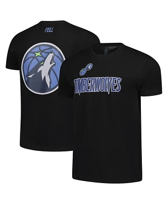 Fisll Men's and Women's Black Minnesota Timberwolves Oversize Logo T-Shirt
