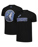 Fisll Men's and Women's Black Minnesota Timberwolves Oversize Logo T-Shirt