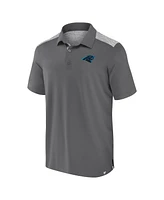 Fanatics Men's Gray Carolina Panthers Long Shot Polo Shirt