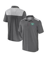 Fanatics Men's Gray New York Jets Long Shot Polo Shirt