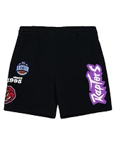 Mitchell & Ness Men's Black Toronto Raptors Team Origins Fleece Shorts