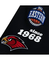 Mitchell & Ness Men's Black Atlanta Hawks Team Origins Fleece Shorts