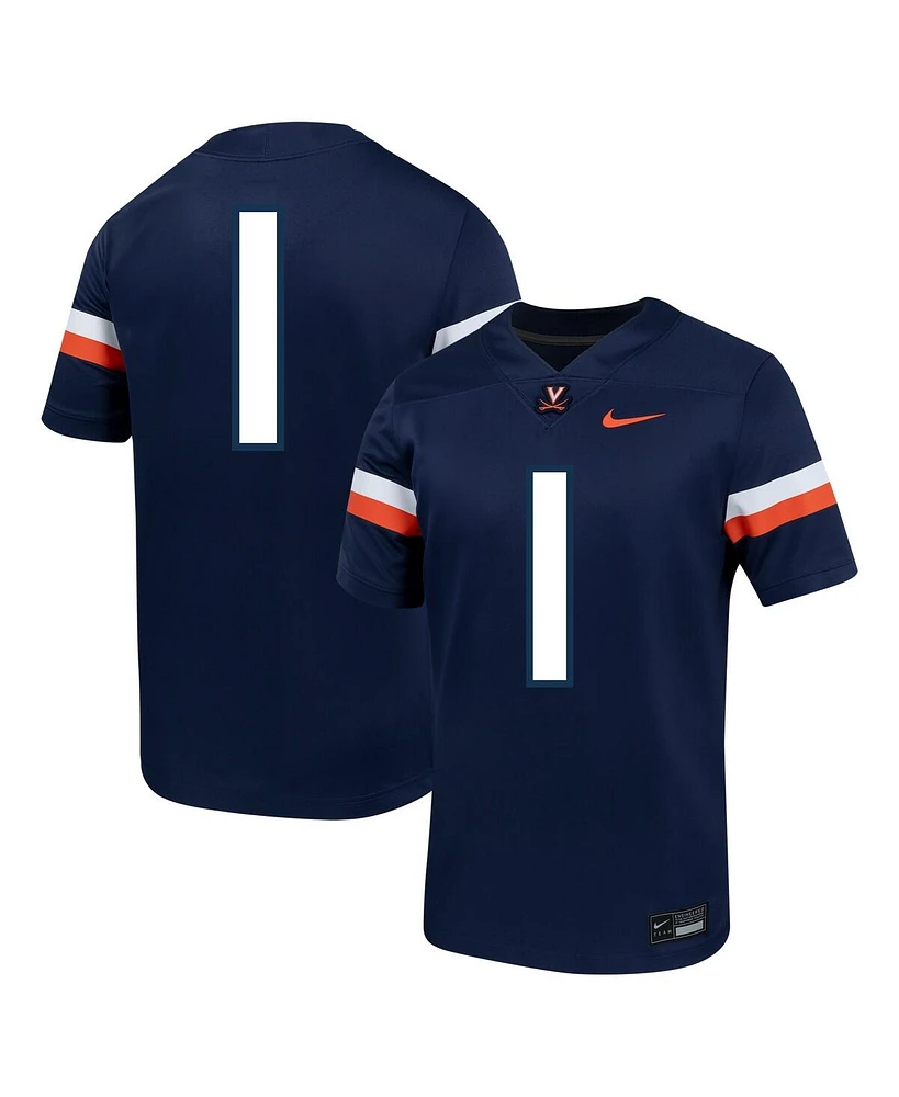 Nike Men's 1 Navy Virginia Cavaliers Untouchable Football Jersey