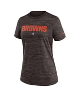 Nike Women's Brown Cleveland Browns Sideline Velocity Performance T-Shirt