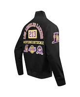 Pro Standard Men's Black Los Angeles Lakers Area Code Twill Full-Zip Jacket