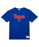 Mitchell & Ness Men's Royal Denver Nuggets Hardwood Classics Felt Applique Slub T-Shirt