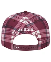 New Era Men's Maroon Texas A&M Aggies Plaid 9FIFTY Snapback Hat