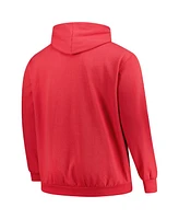 '47 Brand Men's Red Cincinnati Reds Big Tall Velocity Fleece Pullover Hoodie