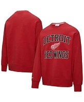 Mitchell & Ness Men's Red Detroit Wings Playoff Win Fleece Pullover Sweatshirt