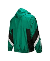 Mitchell & Ness Men's Kelly Green Boston Celtics Hardwood Classics Team Origins Anorak Quarter-Zip Windbreaker Jacket