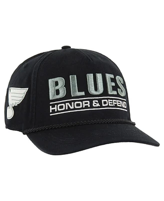 '47 Brand Men's Black St. Louis Blues Oht Military Appreciation Homeland Honor and Defend Hitch Adjustable Hat
