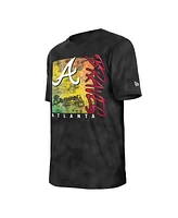 New Era Women's Black Atlanta Braves Sport Classics Enzyme Wash Oversized T-Shirt