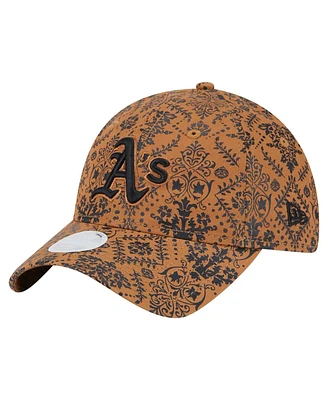 New Era Women's Brown Athletics Vintage Deco 9TWENTY Adjustable Hat