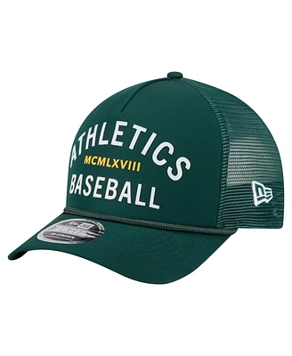 New Era Men's Green Athletics Minimalist 9FORTY A-Frame Adjustable Hat