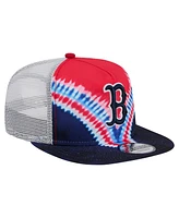 New Era Men's Boston Red Sox Tie-Dye Golfer Trucker Adjustable Hat