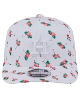 New Era Men's White Houston Astros Flamingo Mesh Back 9SEVENTY Stretch-Snap Hat