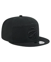 New Era Men's Black Toronto Raptors Adventure Canvas Split Panel 9FIFTY Snapback Hat