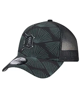 New Era Men's Black Detroit Tigers 9FORTY A-Frame Trucker Adjustable Hat