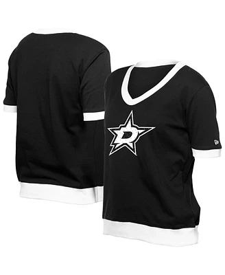 New Era Women's Black Dallas Stars Game Day Rhinestuds T-Shirt
