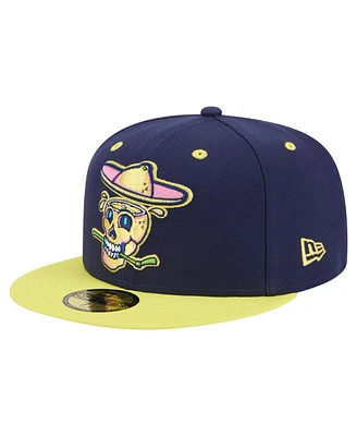 New Era Men's Navy/Yellow Lynchburg Hillcats Copa de la Diversion 59FIFTY Fitted Hat