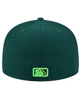 New Era Men's Green Eugene Emeralds Authentic Collection 59FIFTY Fitted Hat