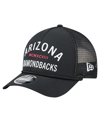 New Era Men's Black Arizona Diamondbacks Minimalist 9FORTY A-Frame Adjustable Hat