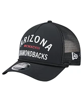New Era Men's Black Arizona Diamondbacks Minimalist 9FORTY A-Frame Adjustable Hat