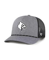 '47 Brand Men's Gray Louisville Cardinals Carbon Rope Adjustable Hat