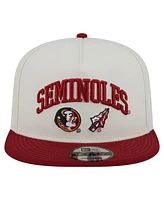 New Era Men's White Florida State Seminoles Collegiate 9FIFTY A-Frame Snapback Hat