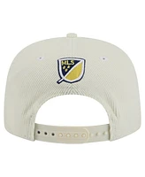New Era Men's Cream Nashville Sc 2025 Kickoff Snapback Golfer Hat