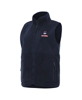 Antigua Women's Navy UConn Huskies Nostalgic Full-Zip Vest