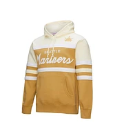 Mitchell & Ness Men's Tan/Cream Seattle Mariners Head Coach Pullover Hoodie