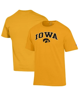 Champion Men's Gold Iowa Hawkeyes Arch Over Logo T-Shirt