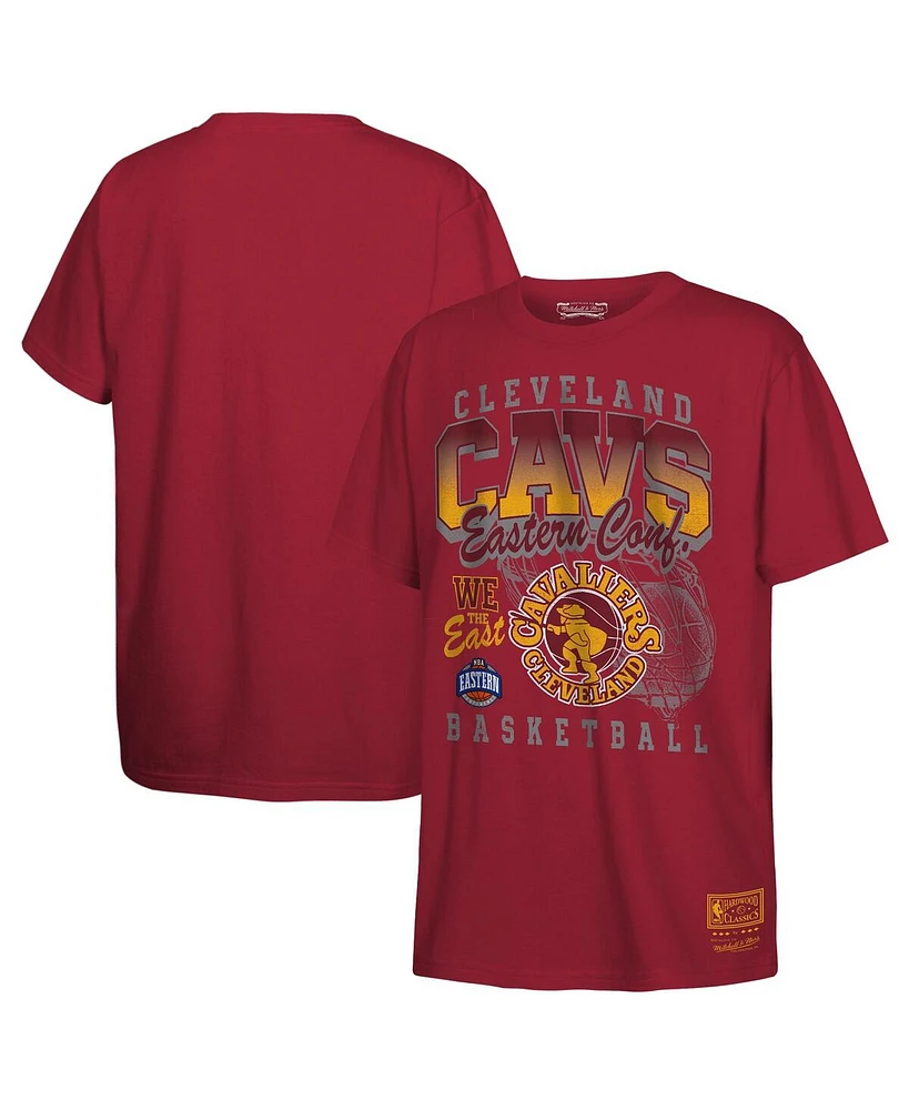 Mitchell & Ness Big Boys and Girls Wine Cleveland Cavaliers 2025 Nba Playoffs Retro Monumental T-Shirt