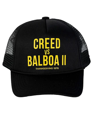 Contenders Clothing Men's and Women's Black Rocky Rematch Of The Century Trucker Adjustable Hat