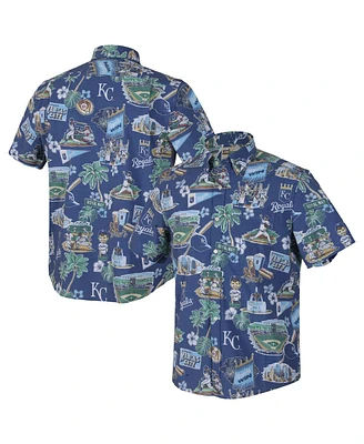 Reyn Spooner Men's Royal Kansas City Royals Scenic Tri-Blend Button-Down Shirt