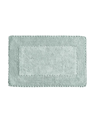 Laura Ashley Cotton Ruffled Bath Rug, 27" x 45"