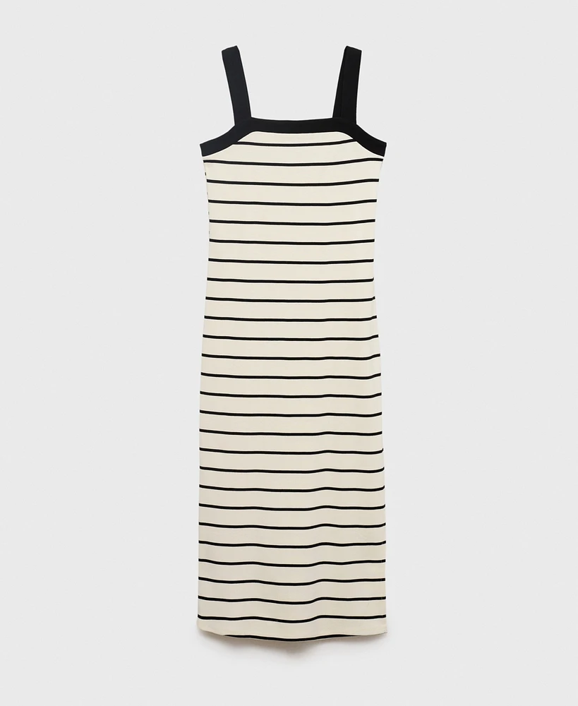 Mango Women's Striped Midi Dress