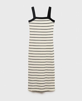 Mango Women's Striped Midi Dress